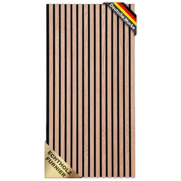 Floordirekt Akustikpaneele in Holzoptik - 118 x 60 cm - Red Oak - Zeitloses Design - Angenehme Raumakustik