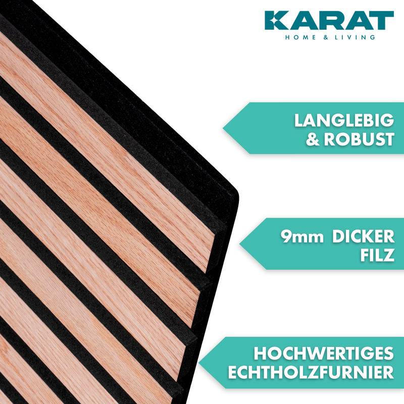 Floordirekt Akustikpaneele in Holzoptik - 118 x 60 cm - Red Oak - Zeitloses Design - Angenehme Raumakustik-2