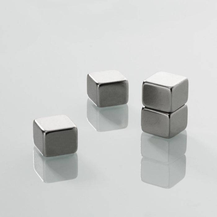 Floordirekt Neodym-Power Mini-Magnete - 4er-Set - Block - 10 x 10 x 10 mm - Verstärkte Magnetisierung-1