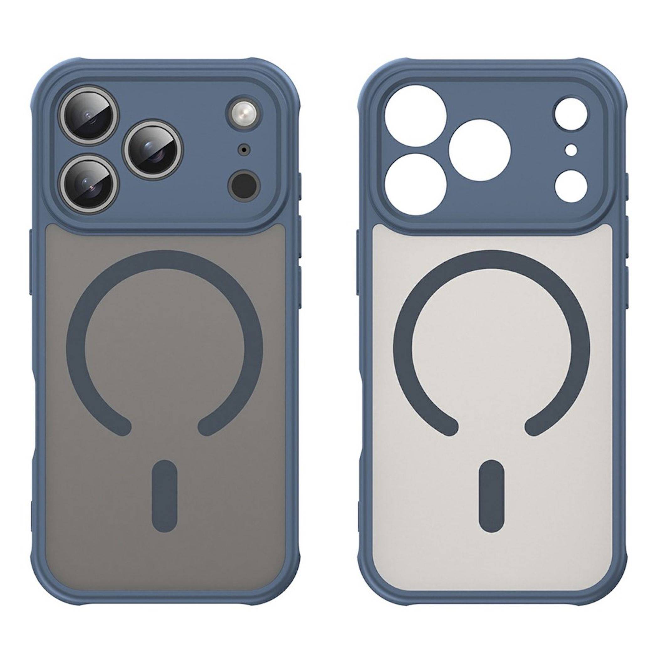 MagSafe Hülle + 2x Schutzglas für Apple iPhone 18 Pro Kameraschutz Matt Blau-2