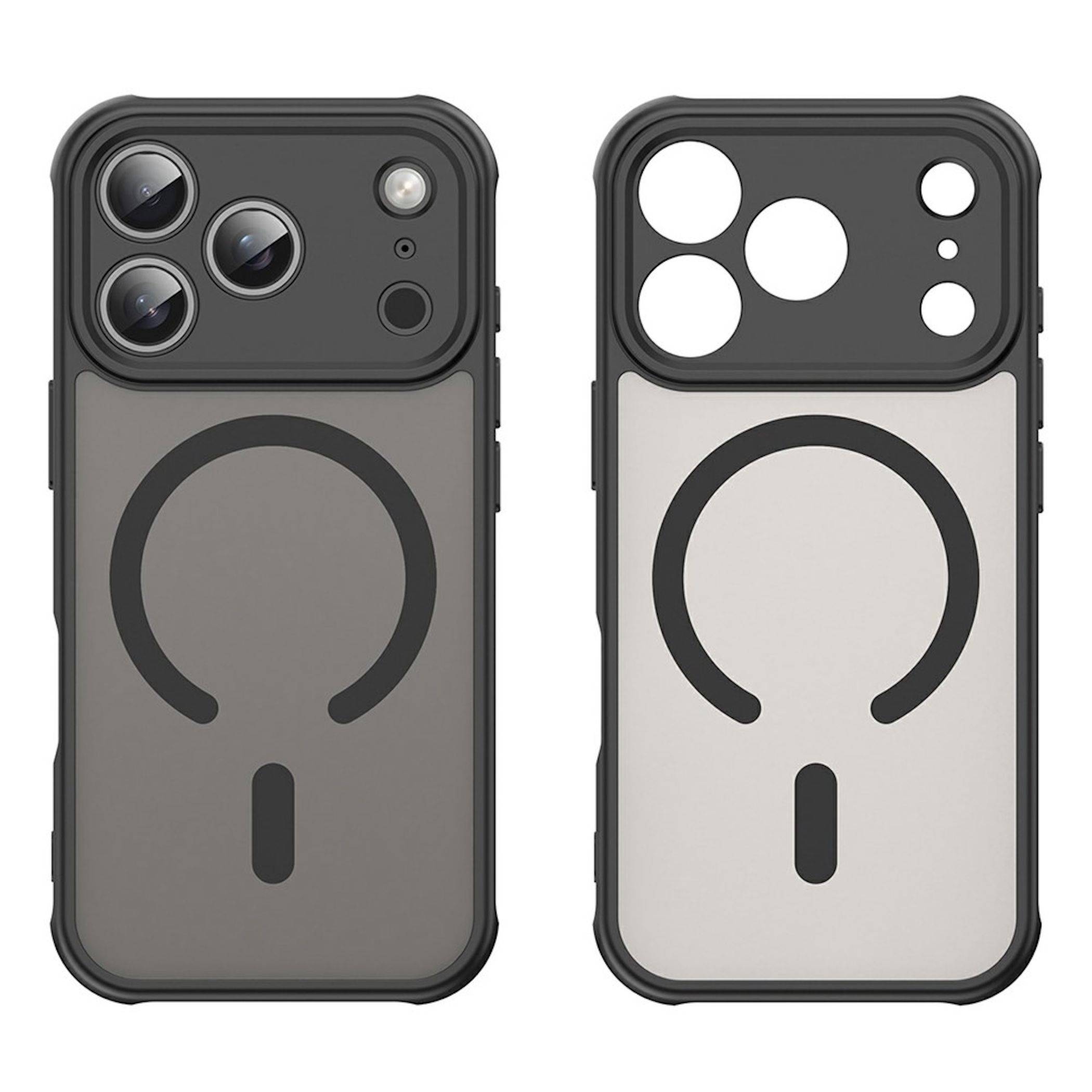 MagSafe Handyhülle für Apple iPhone 18 Pro Silikon Kameraschutz Matt Schwarz-1
