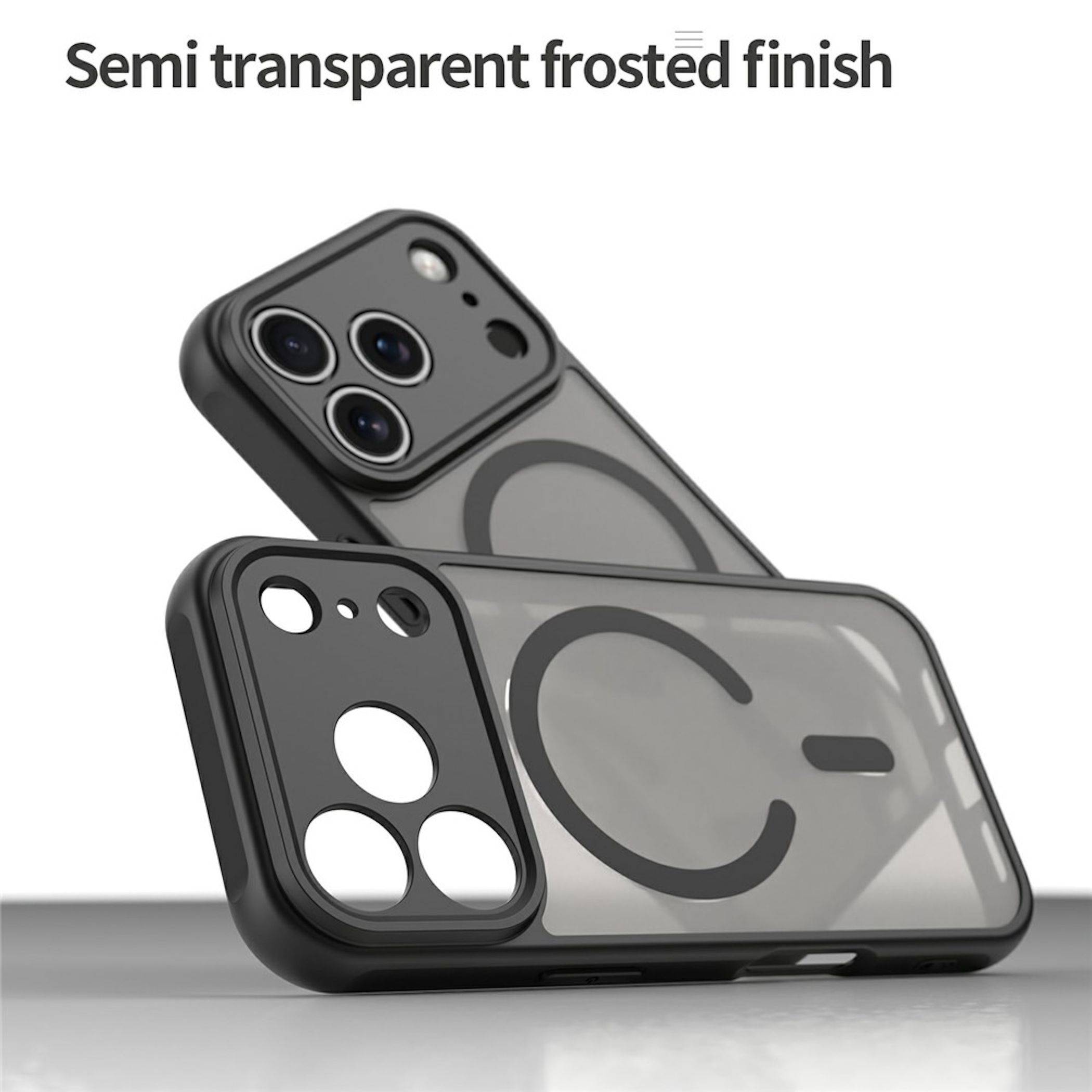 MagSafe Handyhülle für Apple iPhone 18 Pro Silikon Kameraschutz Matt Schwarz-3