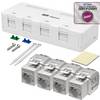 hb-digital Netzwerkdose Aufputz 4 Port CAT 8 Keystone Set
