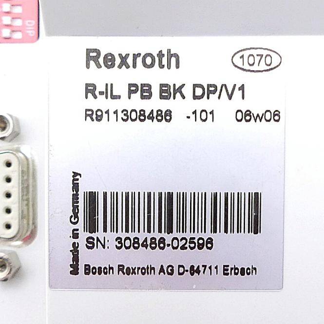 Rexroth PROFIBUS-Buskoppler R-IL PB BK DP/V1 (R911308486)-1
