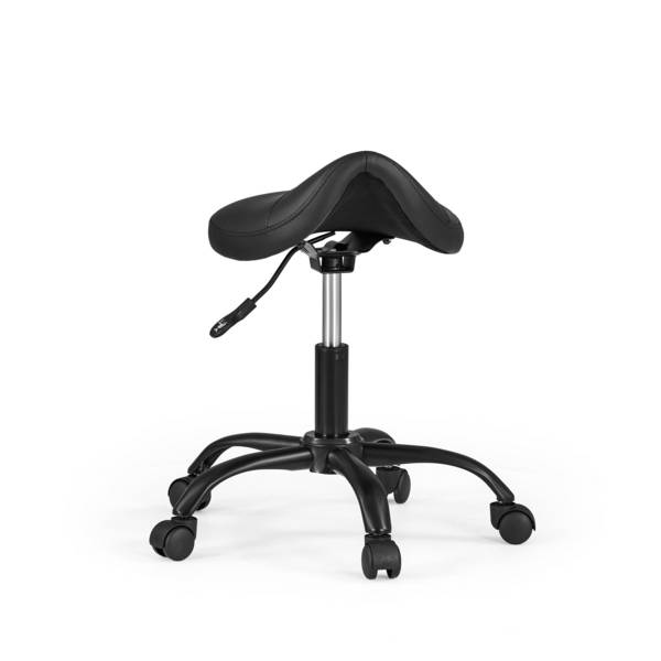 Drehhocker Sattelstuhl Sattix PU schwarz hjh OFFICE