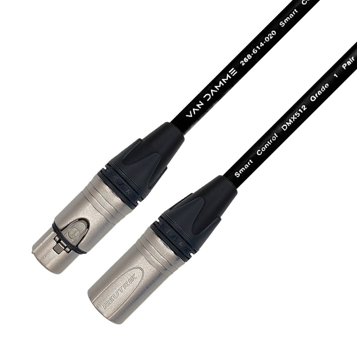 Van Damme Smart Control 1 Pair DMX Kabel & Steuerkabel 3 Pol XLR-Kabel (Neutrik XLR-m / XLR-f) 100m Schwarz-0