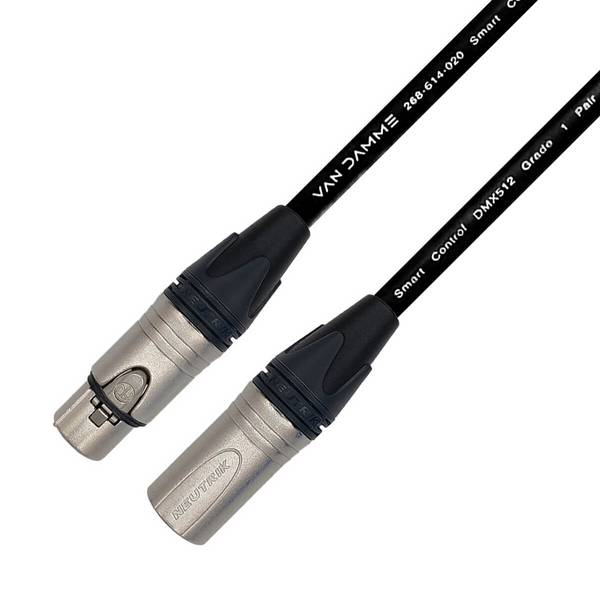 Van Damme Smart Control 1 Pair DMX Kabel & Steuerkabel 3 Pol XLR-Kabel (Neutrik XLR-m / XLR-f) 20m Schwarz