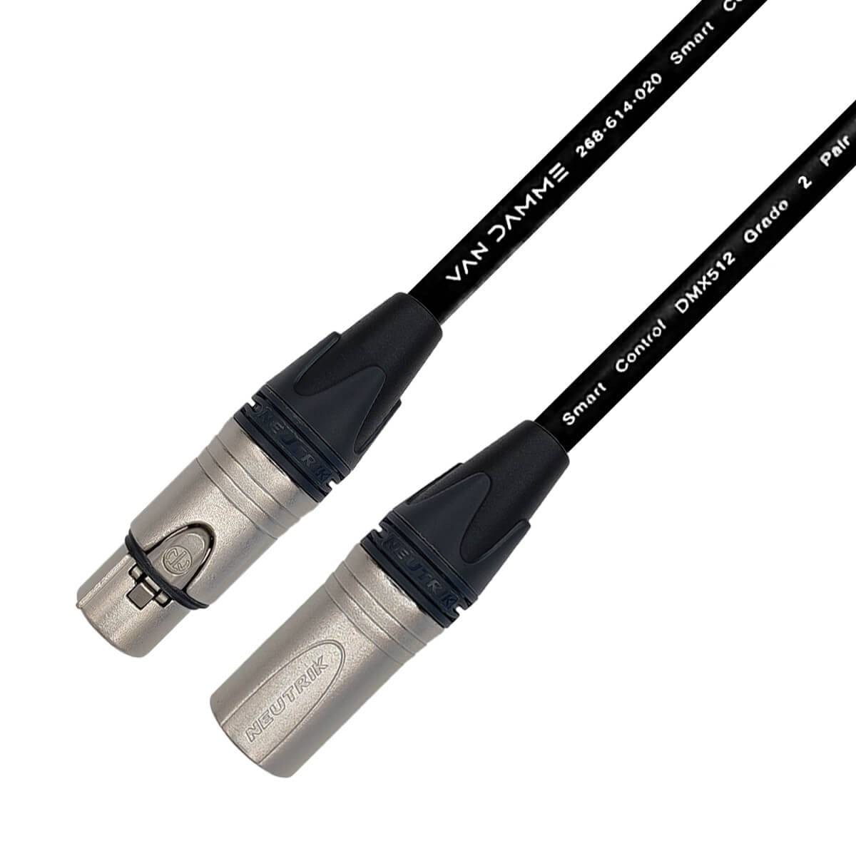 Van Damme Smart Control 2 Pair DMX Kabel & Steuerkabel 5 Pol XLR-Kabel (Neutrik XLR-m / XLR-f) 50m Schwarz-0