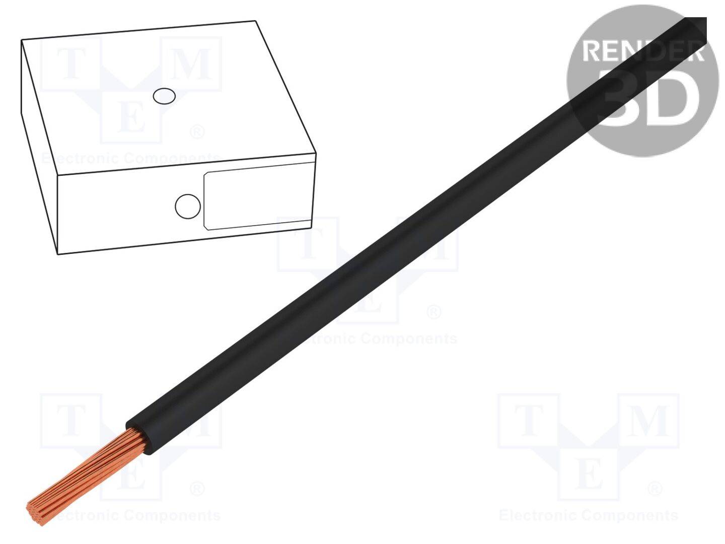 Lapp 4520014 H07V-K 1X6 BK - AD Kabel 5,3mm