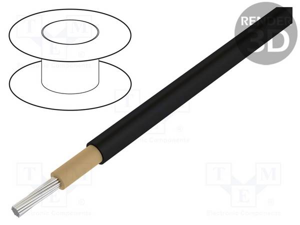 713531 HELU KABEL H1Z2Z2-K 1X6mm² AWG10 Photovoltaiksysteme AD 5,8mm - 6,4mm Prüfspannung 6500V