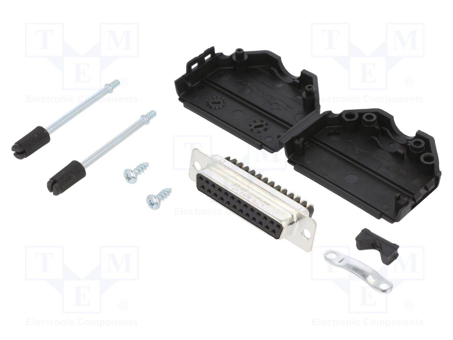 Amphenol L17DPPK25-BK+L77DB25SST D-SUB Buchsenleisten-Set 180 ° Polzahl: 25 Schrauben 1 St.