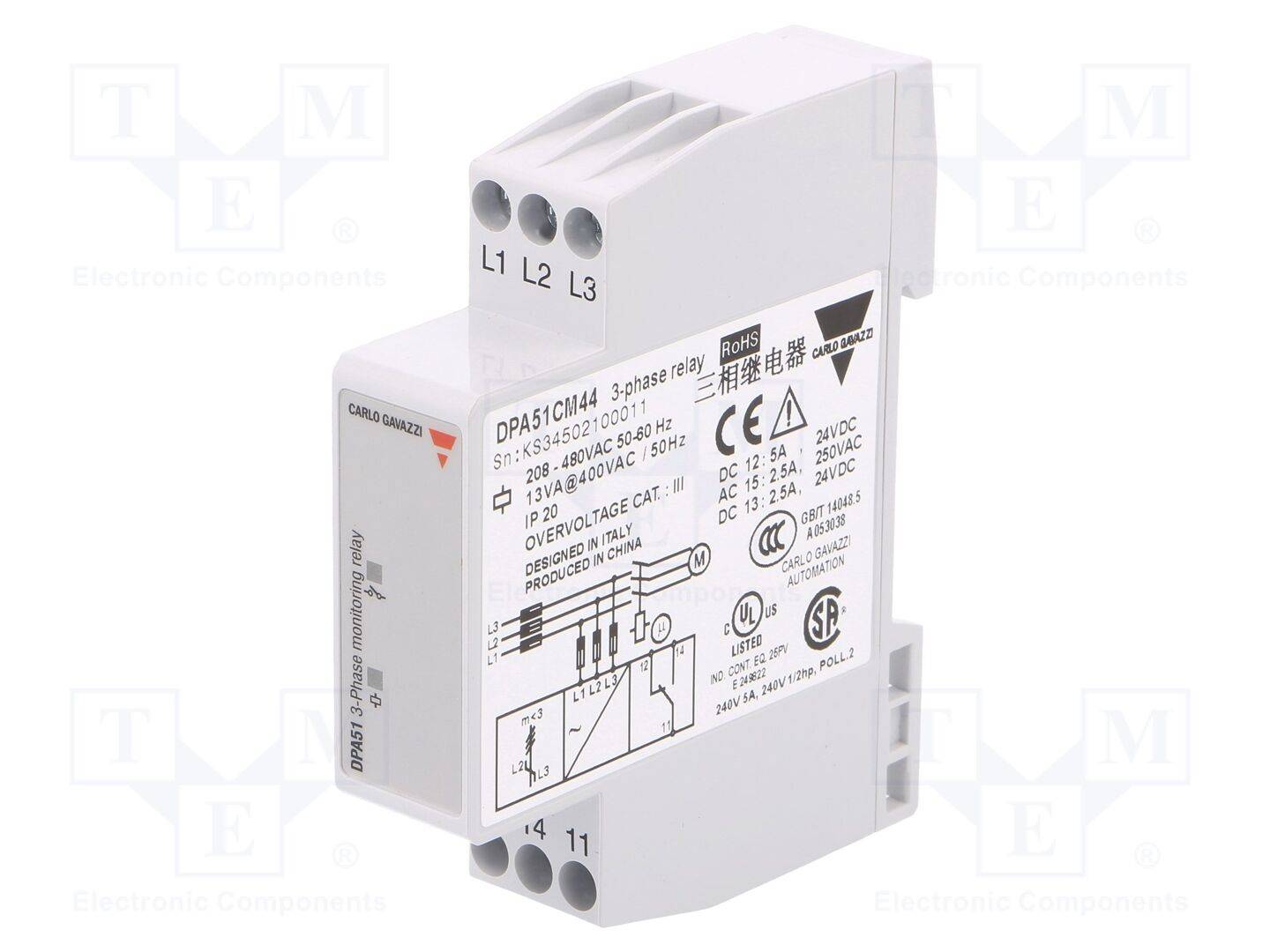 Carlo Gavazzi DPA51CM44, DPA51CM44 3-PHASEN-ÜBERWACHUNGSRELAIS REV.0-0