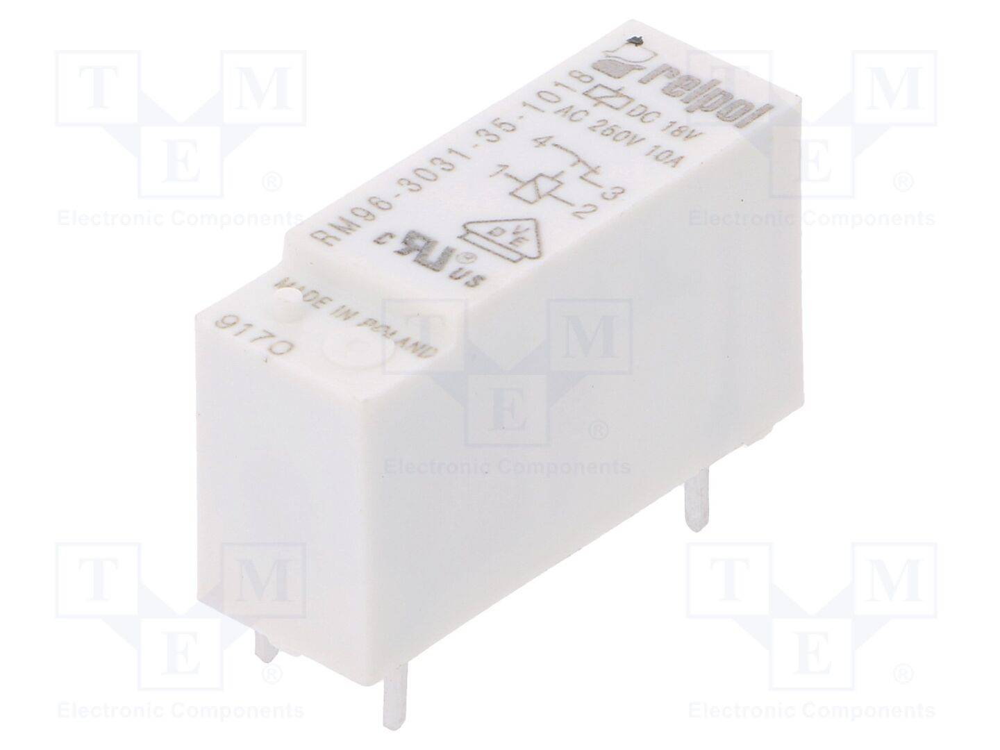 USpule: 18VDC Relais: elektromagnetisch 8A/250VAC SPST-NC 8A-0