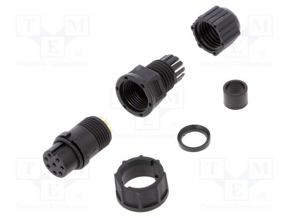 Größe B Steckverbinder: rund Stecker Bajonett weiblich PIN: 8