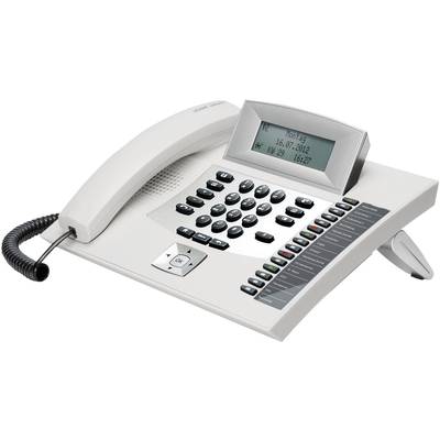 Auerswald COMfortel 1600 Systemtelefon, ISDN Headsetanschluss, Freisprechen, Touchscreen Beleuchtetes Display Weiß, Silb