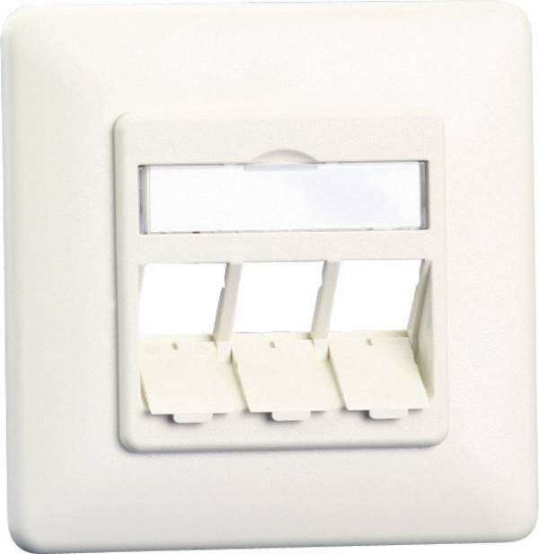 METZ CONNECT Modul Anschlussdose UP, 3 Port unbestückt reinweiß