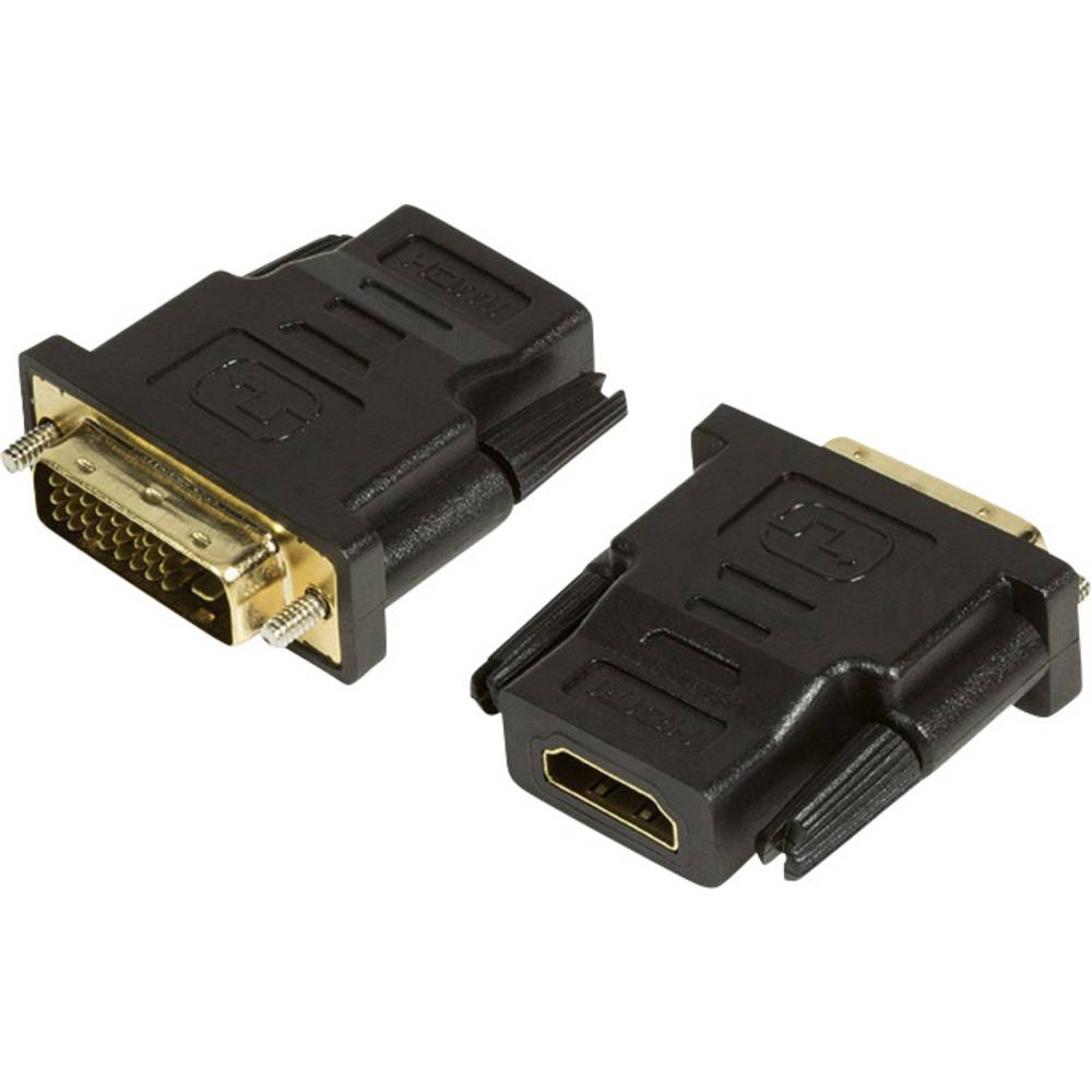 LogiLink HDMI-DVI Adapter [1x HDMI-bus => 1x DVI-stekker 24+1-polig] Zwart