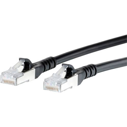 Thumbnail - Metz Connect 1308455000-E RJ45 Netzwerkkabel, Patchkabel CAT 6a S/FTP 5.00 m Schwarz mit Rastnasenschutz 1 St.
