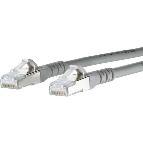 Metz Connect 1308455033-E RJ45 Netzwerkkabel, Patchkabel CAT 6a S/FTP 5.00 m Grau mit Rastnasenschutz 1 St.