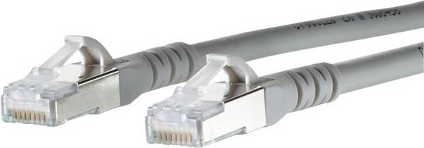 Metz Connect 1308455033-E RJ45 Patchkabel CAT 6a S/FTP 5.00 m Grau mit Rastnasenschutz 1 St.