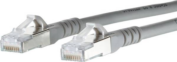 Metz Connect 1308457033-E RJ45 Patchkabel CAT 6a S/FTP 7.00 m Grau mit Rastnasenschutz 1 St.