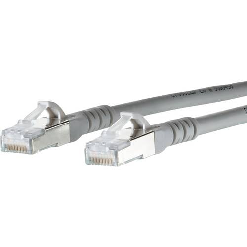 Metz Connect 1308450533-E RJ45 Netzwerkkabel, Patchkabel CAT 6a S/FTP 0.50 m Grau mit Rastnasenschutz 1 St.