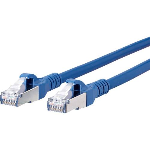 Metz Connect 130845A044-E RJ45 Netzwerkkabel, Patchkabel CAT 6a S/FTP 10.00 m Blau mit Rastnasenschutz 1 St.