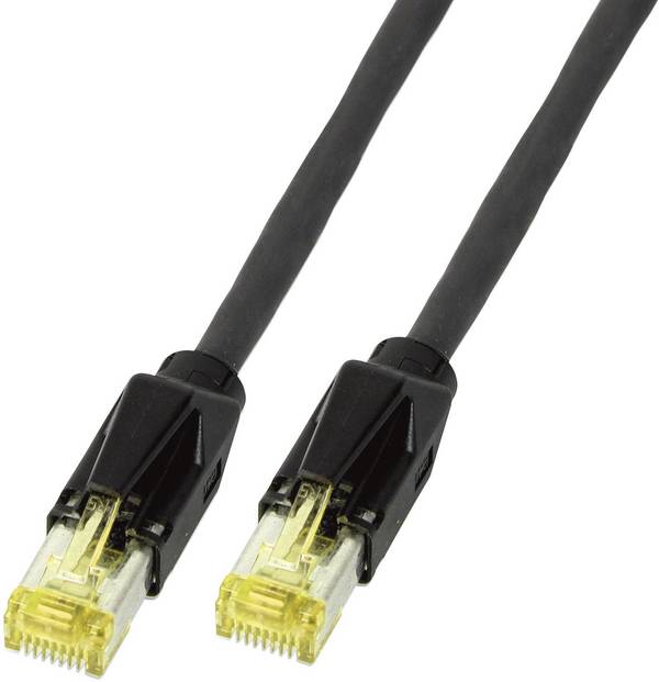 DRAKA K8560SW.30 RJ45 Patchkabel CAT 6a S/FTP 30.00 m Schwarz Flammwidrig, mit Rastnasenschutz 1 St.