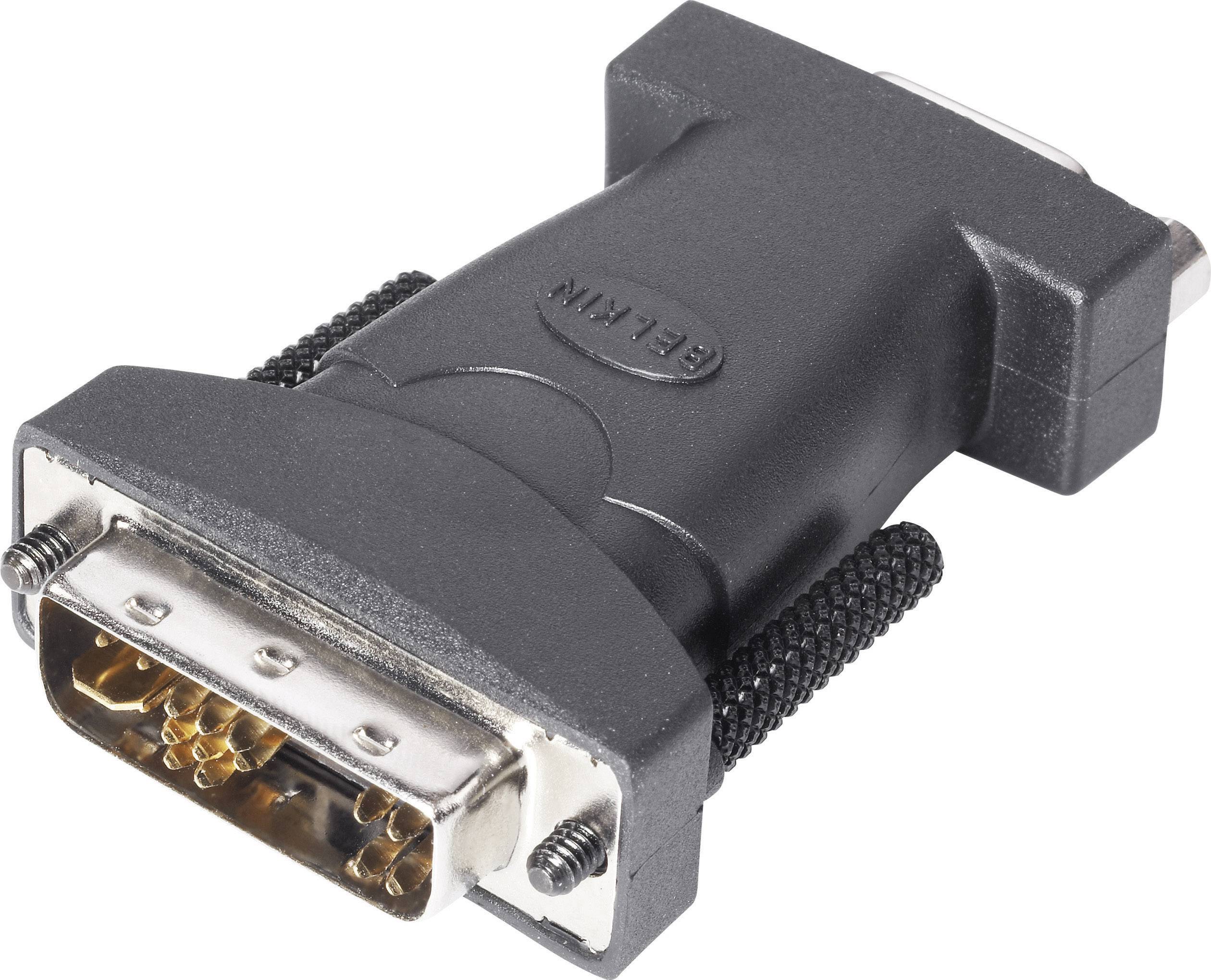 BELKIN DVI / VGA Adapter [1x DVI-Stecker 12+5pol. - 1x VGA-Buchse] Schwarz