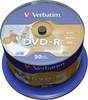 Verbatim 43533 DVD-R Rohling 4.7 GB 50 St. Spindel Bedruckbar