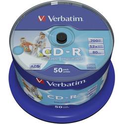 Image of Verbatim 43438 CD-R 80 Rohling 700 MB 50 St. Spindel Bedruckbar