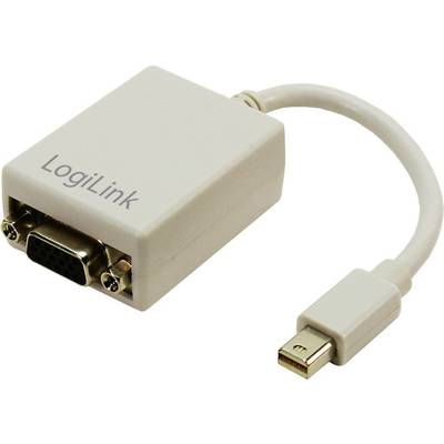 LogiLink CV0038 DisplayPort / VGA Adapter [1x Mini-DisplayPort Stecker - 1x VGA-Buchse] Weiß  0.09 m