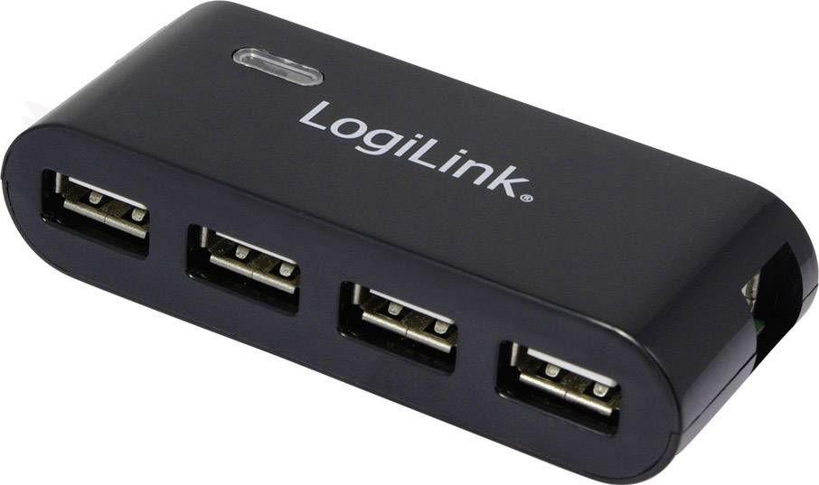 USB-HUB 4-Port LogiLink m. Netzteil schwarz