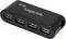 'LogiLink' USB-Hub mit vier USB-Anschlüssen in schwarzem Gehäuse. Ideal für den Anschluss mehrerer USB-Geräte an einen Computer.
