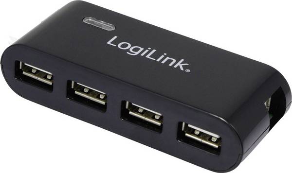 LogiLink UA0085 USB-Hub 4 Port USB-A USB 2.0 480 MBit/s  Schwarz UA0085