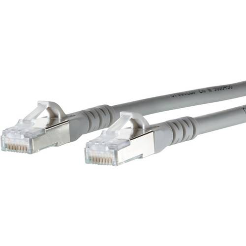Metz Connect 130845B533-E RJ45 Netzwerkkabel, Patchkabel CAT 6a S/FTP 25.00 m Grau mit Rastnasenschutz 1 St.