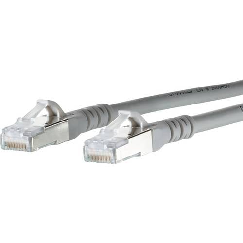 Metz Connect 1308452033-E RJ45 Netzwerkkabel, Patchkabel CAT 6a S/FTP 2.00 m Grau mit Rastnasenschutz 1 St.