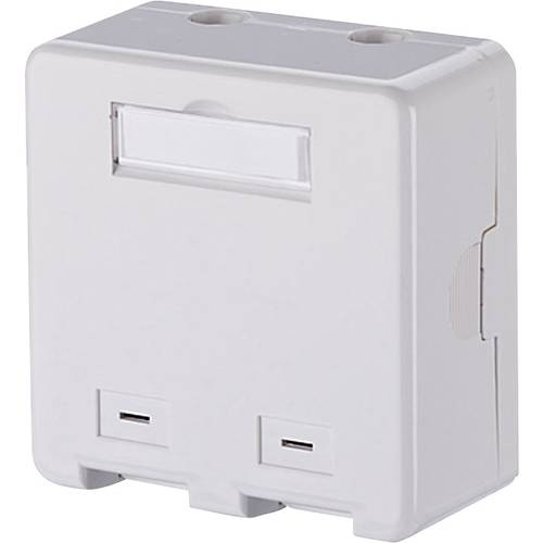 Thumbnail - Metz Connect Netzwerkdose Aufputz Unbestückt 2 Port Reinweiß