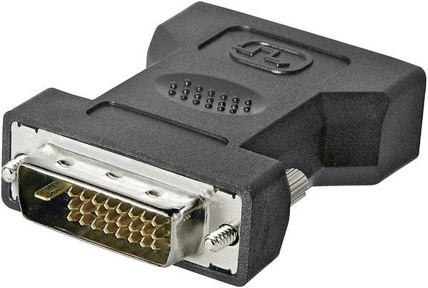 WENTRONIC DVI-I/ DVI-D-Adapter (DVI-I female / DVI-D male) - schwarz