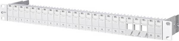 Metz Connect 130920-00-E 24 Port Netzwerk-Patchpanel 483 mm (19") Unbestückt 1 HE Grau Unbestückt
