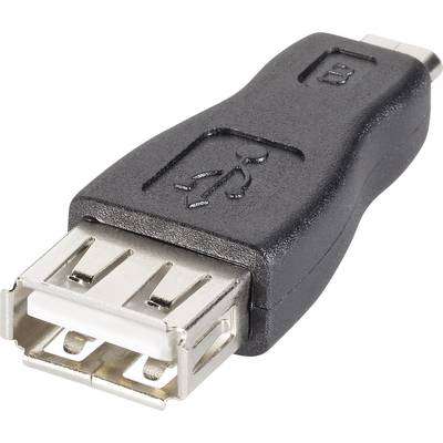  USB 2.0 Adapter [1x USB 2.0 Stecker Micro-B - 1x USB 2.0 Buchse A] AK-300507-000-S 