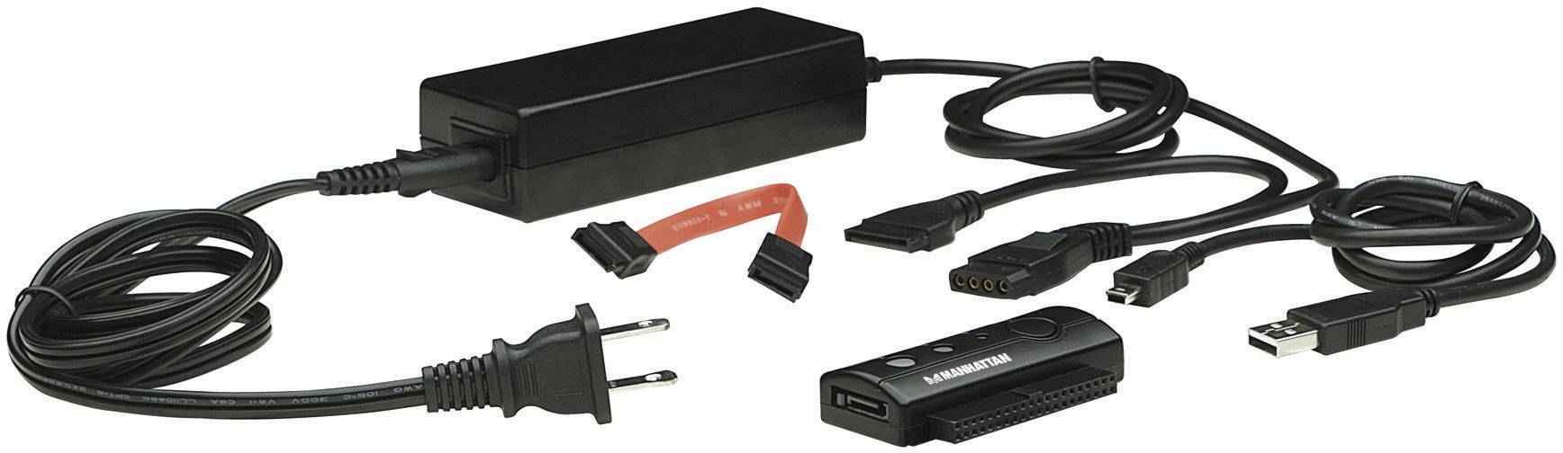 MANHATTAN USB 2.0 auf SATA/IDE Adapter 3-in-1 mit One-Touch-Backup