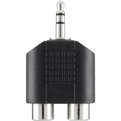 Belkin F3Y120bf  Klinke / Cinch Audio Y-Adapter [1x Klinkenstecker 3.5 mm - 2x Cinch-Buchse] Schwarz