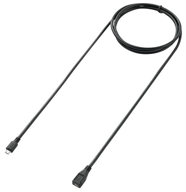 Renkforce USB-Kabel  USB 2.0 USB-Micro-B Stecker, USB-Micro-B Buchse 1.80 m Schwarz vergoldete Steckkontakte RF-5046550