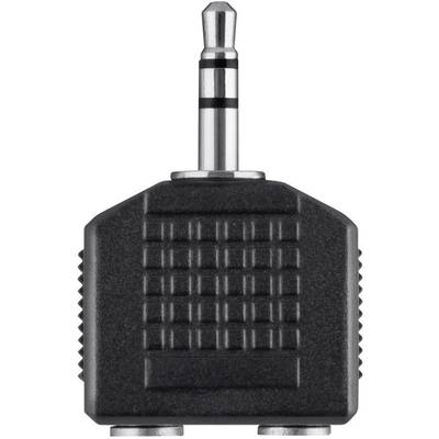 Belkin F3Y123bfP  Klinke Audio Y-Adapter [1x Klinkenstecker 3.5 mm - 2x Klinkenbuchse 3.5 mm] Schwarz