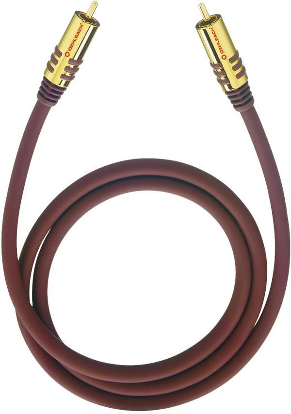 Cinch Audio Anschlusskabel [1x Cinch-Stecker - 1x Cinch-Stecker] 1.00 m Bordeaux vergoldete Steckkontakte Oehlbach NF Sub