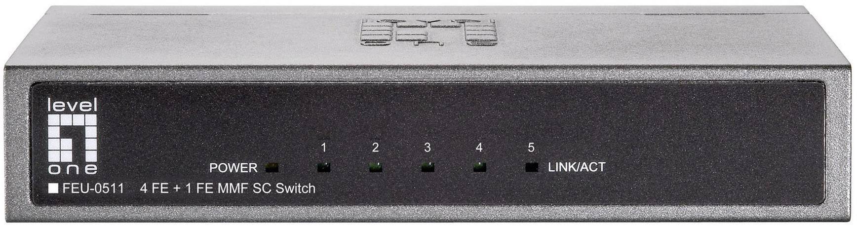 LevelOne FEU-0511 - Switch - unmanaged - 4 x 10/100 + 1 x 100Base-FX-1