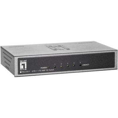 LevelOne FEU-0511 - Switch - unmanaged - 4 x 10/100 + 1 x 100Base-FX-0