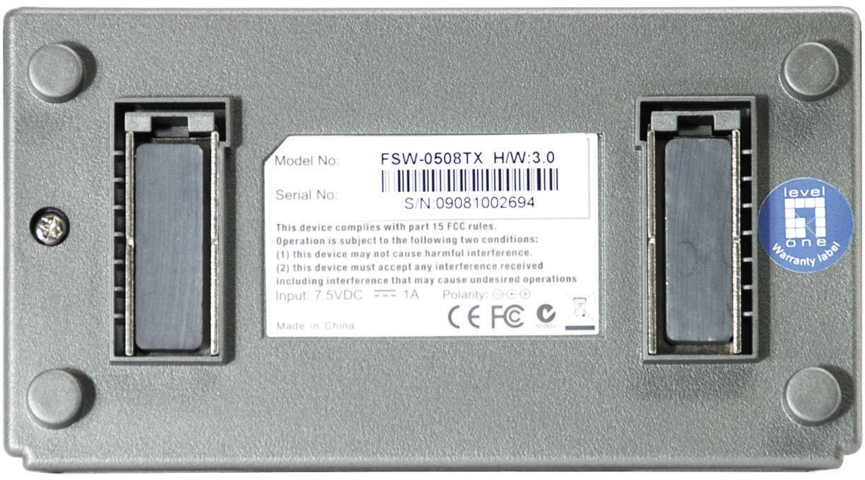 LevelOne FSW-0508TX - Switch - 5 x 10/100 - Desktop-7