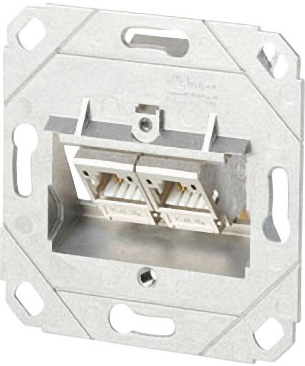 Metz Connect Netzwerkdose Unterputz Einsatz CAT 6a 2 Port